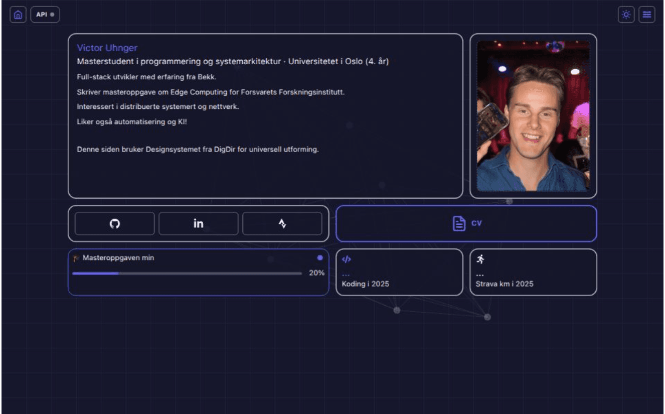 Illustrasjon for vuhnger.dev - Personlig nettside